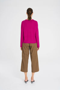 Mela Purdie Crew Sweater in Berry F14 9307