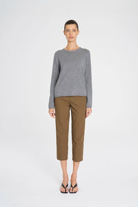 Mela Purdie Crew Sweater in Gray F14 9307