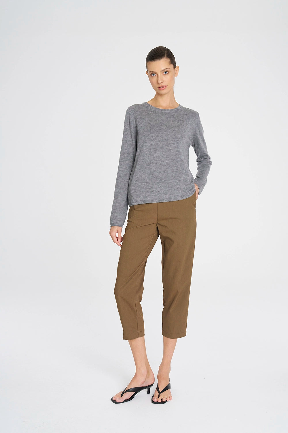 Mela Purdie Tapered Flat Pant In Tannin F416 1831 - Pre-Order March Delivery
