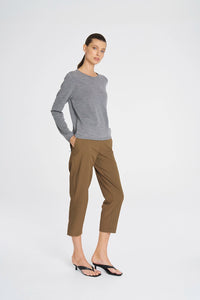 Mela Purdie Tapered Flat Pant In Tannin F416 1831 - Pre-Order March Delivery
