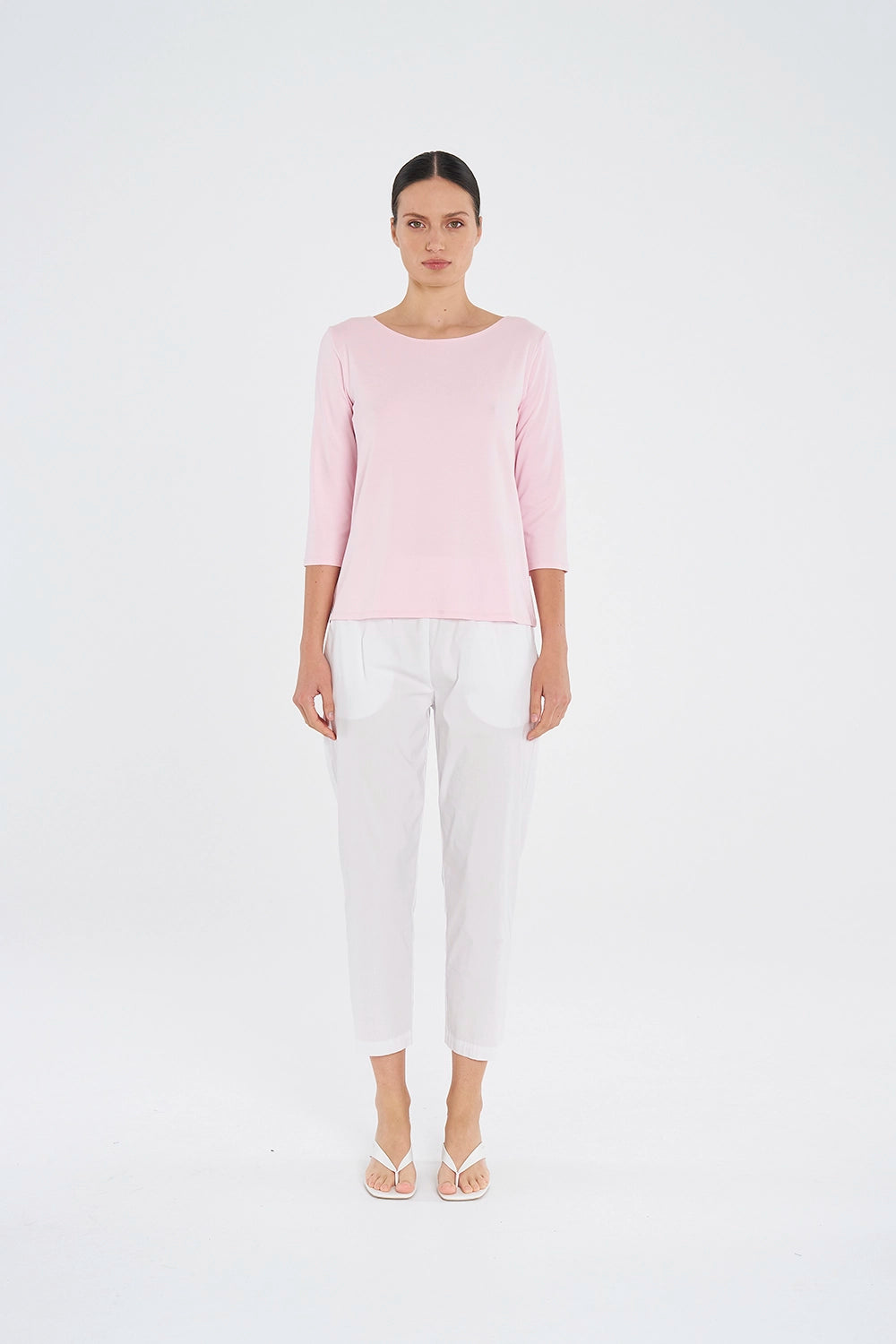 Mela Purdie Relaxed Boat Neck in Rosebud F01 2630 - Pre-Order February Delivery