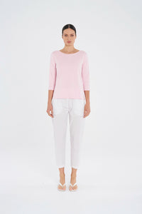 Mela Purdie Relaxed Boat Neck in Rosebud F01 2630 - Pre-Order February Delivery