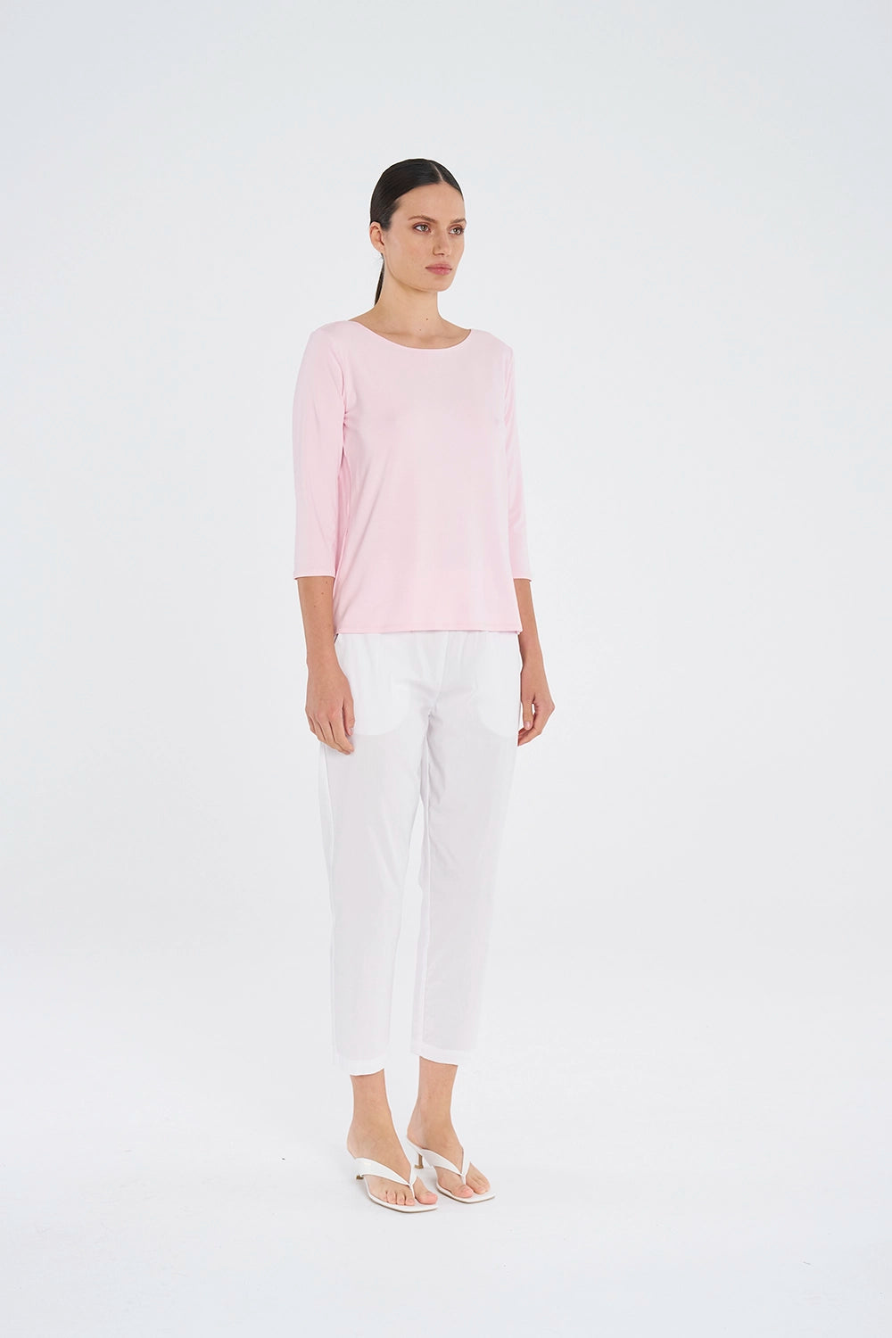 Mela Purdie Relaxed Boat Neck in Rosebud F01 2630 - Pre-Order February Delivery