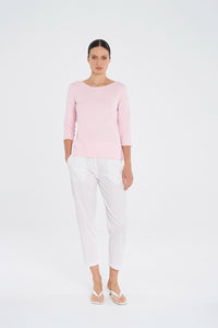 Mela Purdie Relaxed Boat Neck in Rosebud F01 2630 - Pre-Order February Delivery
