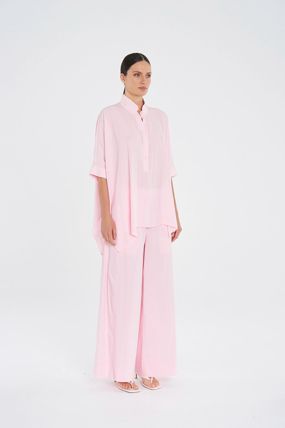 Mela Purdie Wide Cross Pant in Rosebud F65 1944 - Pre-Order February Delivery