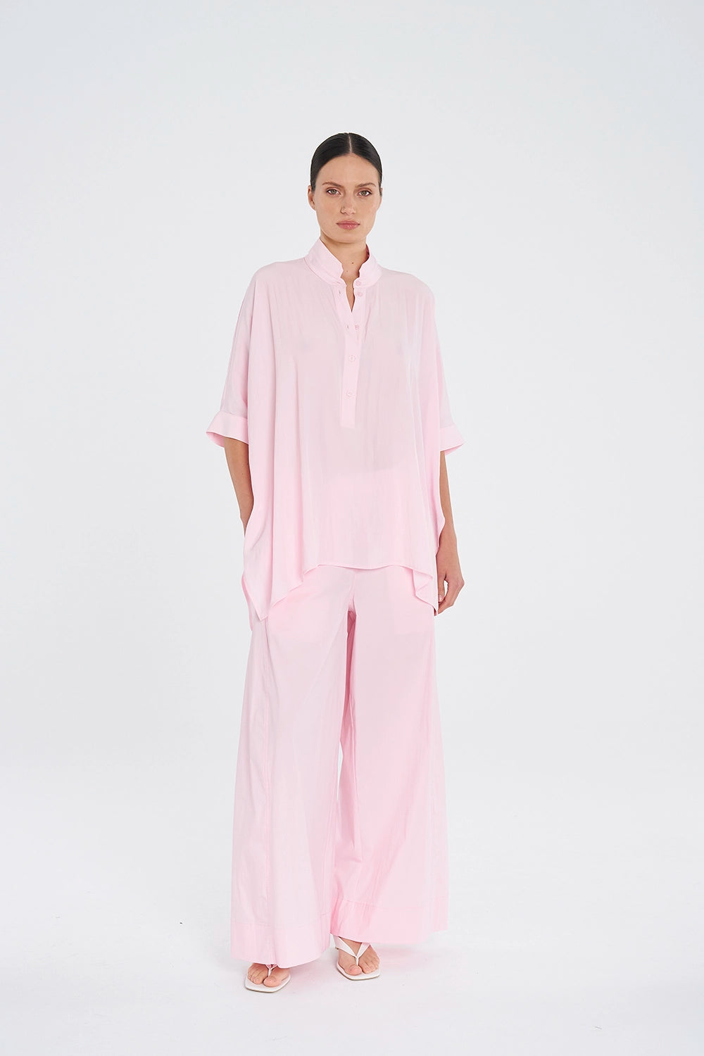 Mela Purdie Wide Cross Pant in Rosebud F65 1944 - Pre-Order February Delivery
