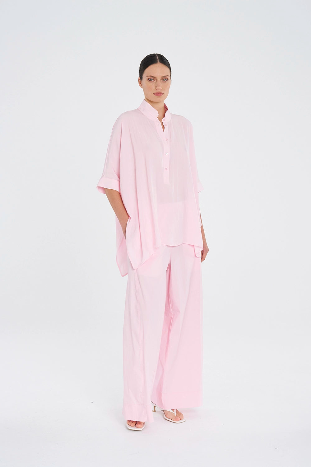 Mela Purdie Wide Cross Pant in Rosebud F65 1944 - Pre-Order February Delivery