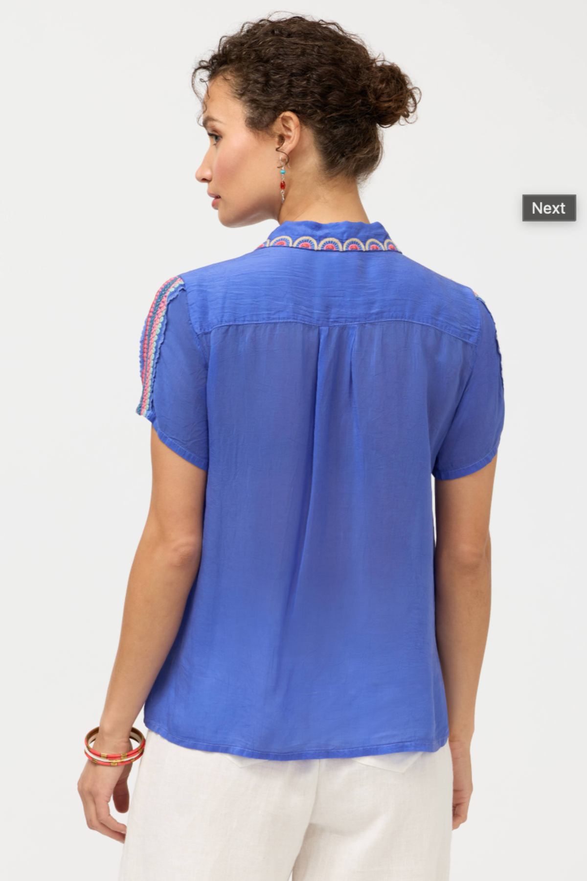 Johnny Was Petra Shirt - Lima in Baja Blue C10426-4