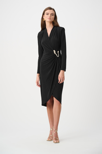Joseph Ribkoff Silky Knit Sheath Wrap Dress Signature | Silky Knit Sheath Wrap Dress 263709