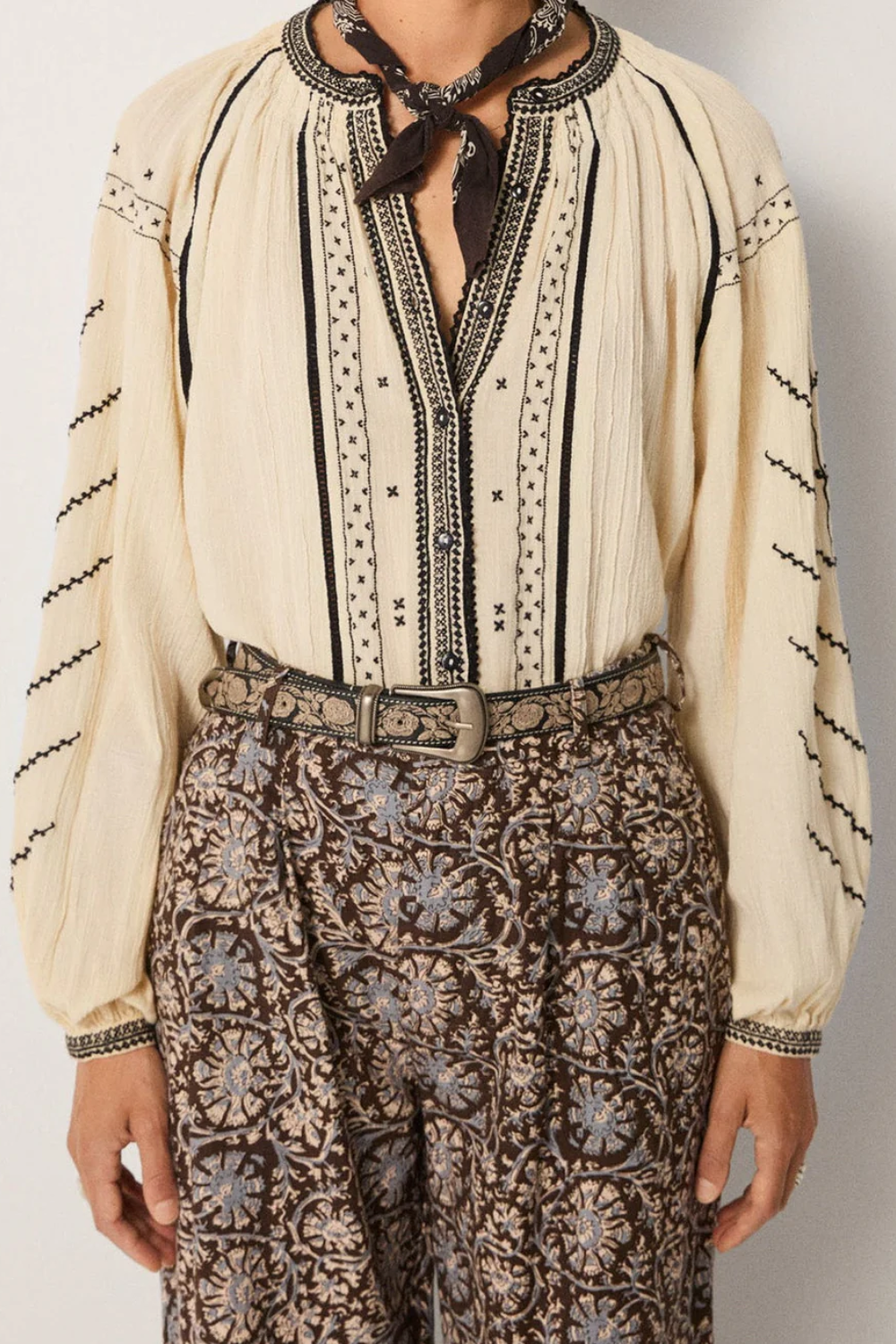 Maison Hotel Ringo Blouse in Ivory - Pre-Order January Delivery