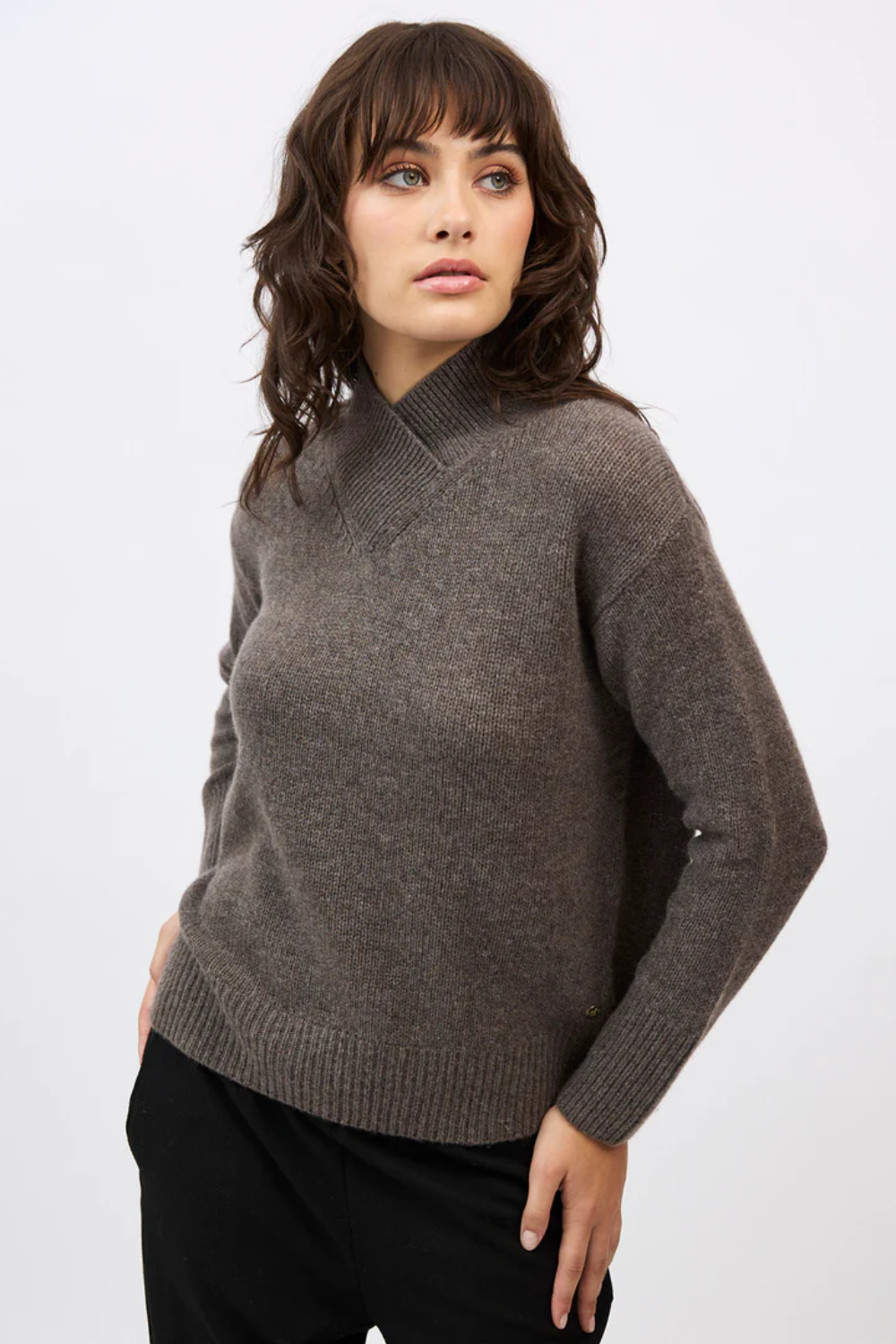 Mia Fratino Catherine Cross Front in Espresso 23916