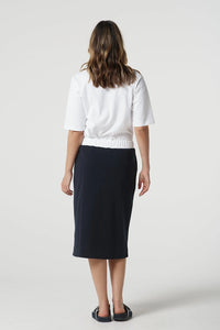 Goondiwindi Cotton Knit Skirt in Navy 5269