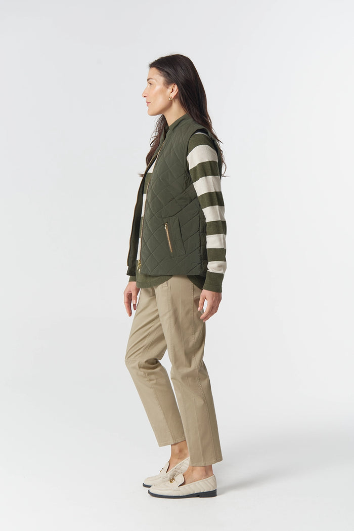 Goondiwindi Cotton The Heritage Quilted Vest in Khaki 5296