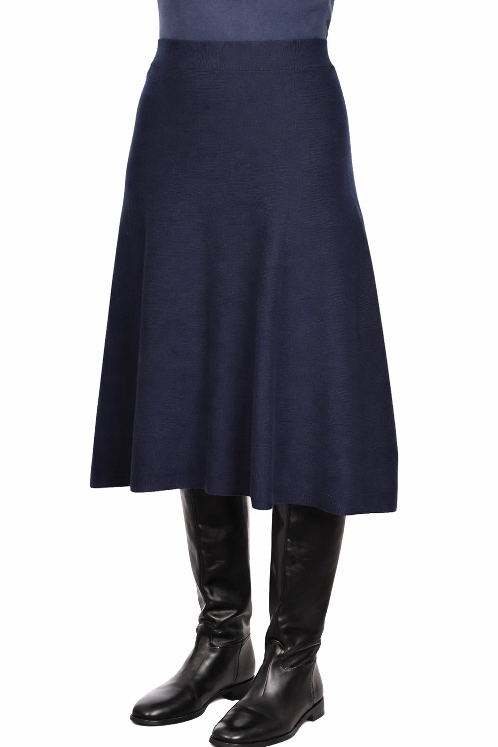 Gran Sasso Elastic Waistband A-Line Skirt 57295-12825