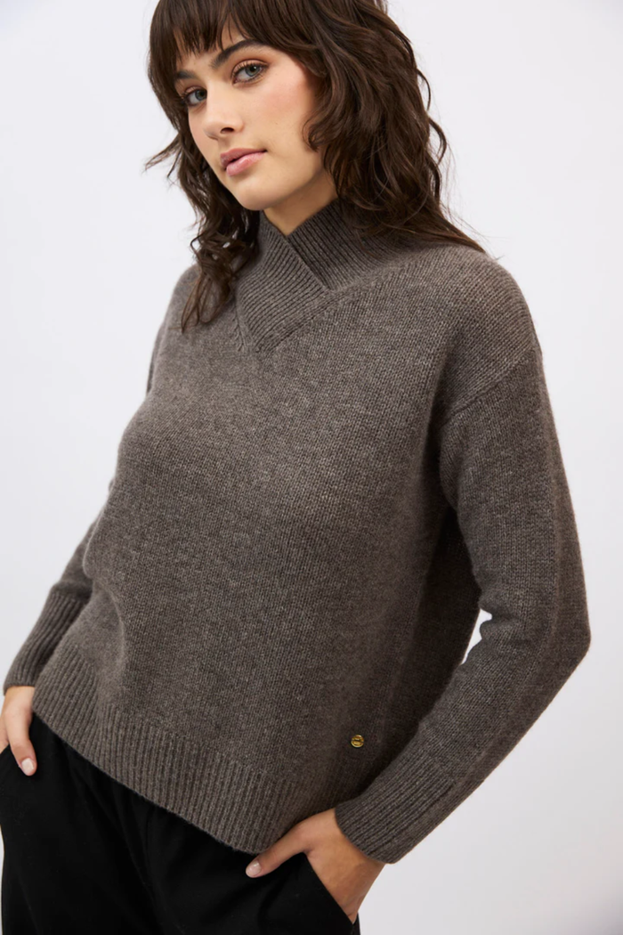 Mia Fratino Catherine Cross Front in Espresso 23916