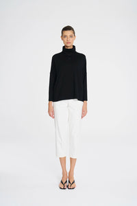 Mela Purdie Tab Sweater In Black F01 8889 - Pre-Order March Delivery