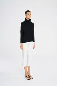 Mela Purdie Tab Sweater In Black F01 8889 - Pre-Order March Delivery