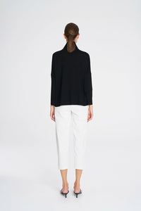 Mela Purdie Tab Sweater In Black F01 8889 - Pre-Order March Delivery