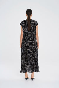 Mela Purdie Maxi Slice Dress in Black/Meringue F856 3383 - Pre-Order December Delivery