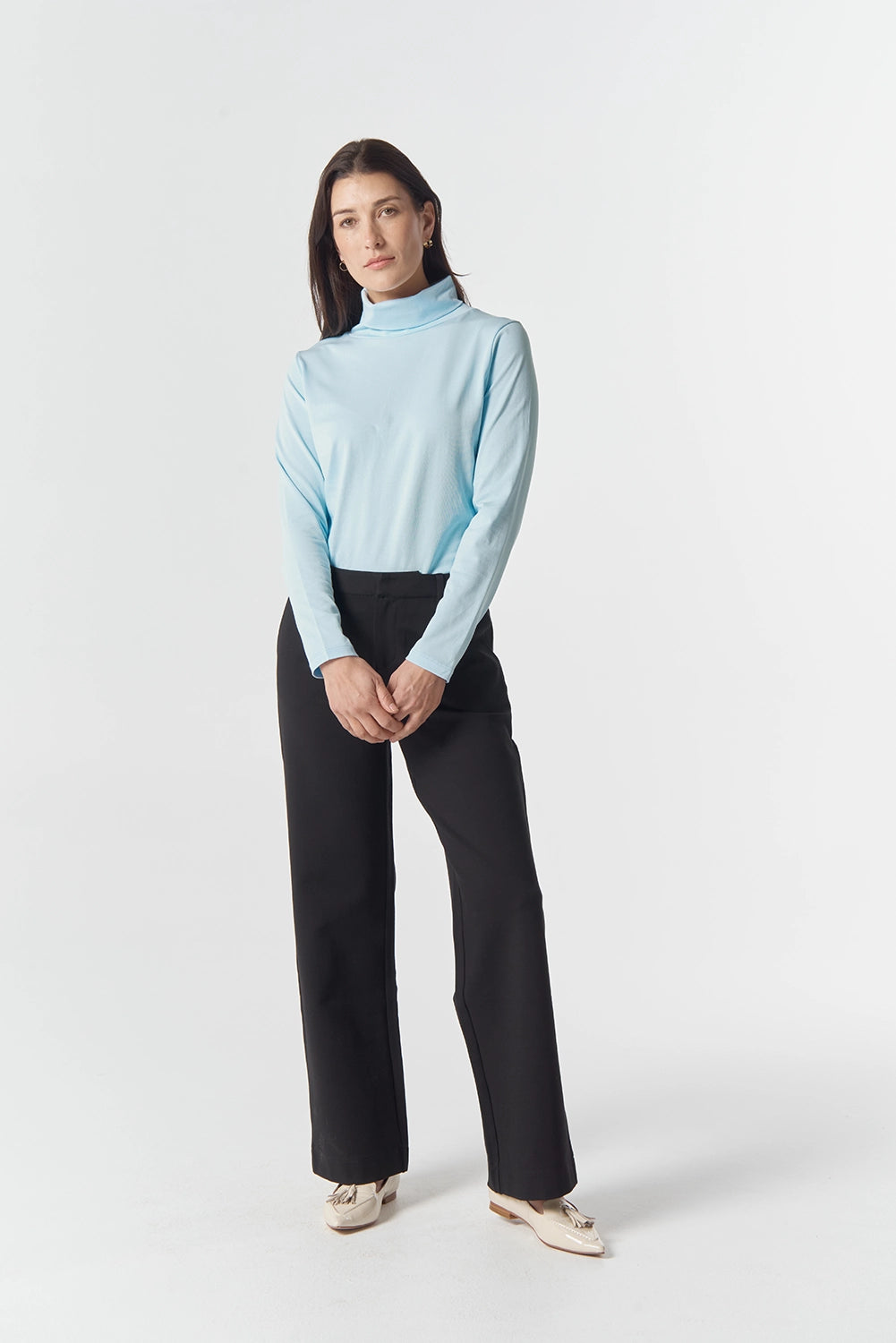 Goondiwindi Cotton The Traditional Cotton Skivvy in Skyride Blue 6049