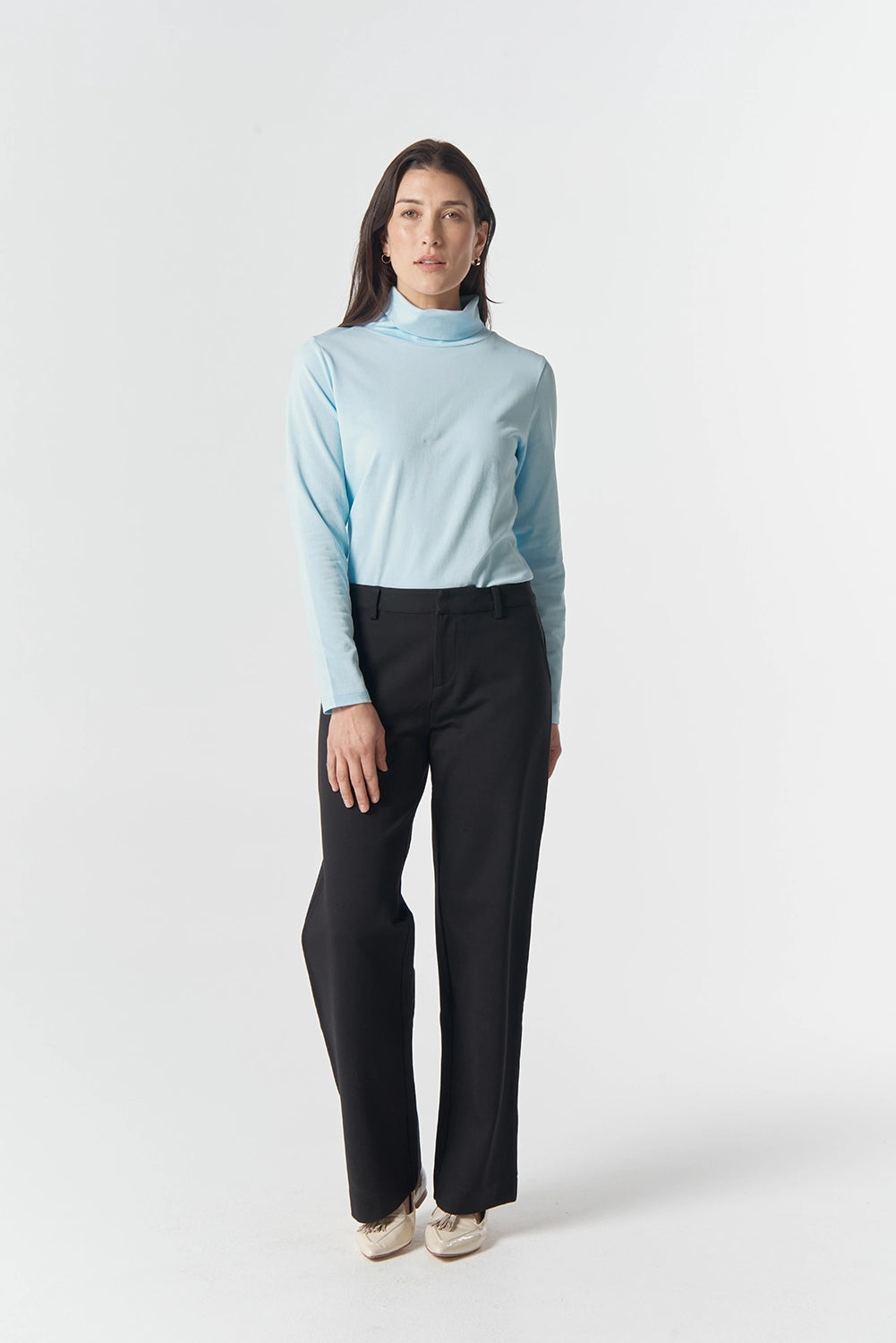 Goondiwindi Cotton The Traditional Cotton Skivvy in Skyride Blue 6049