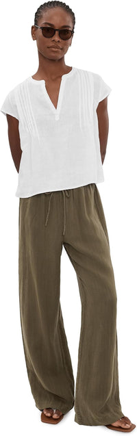 Splendid Stella Linen Pintuck SS in White RS6W340