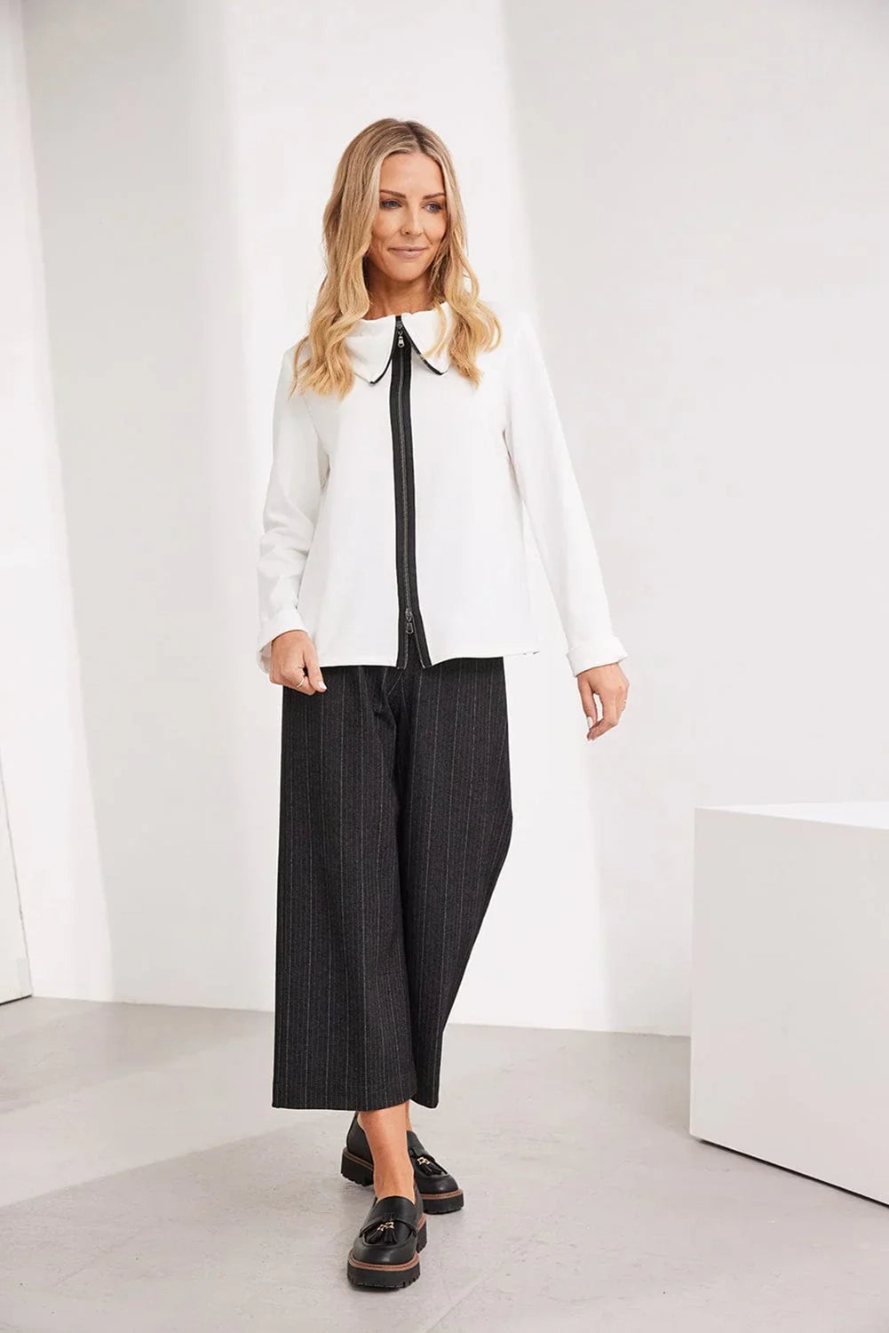 Peruzzi Herringbone Stripe Trouser W25107