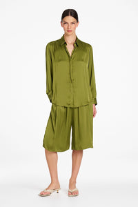 Mela Purdie Charmeuse Shirt in Peridot F622 80065
