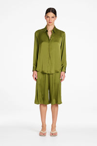 Mela Purdie Charmeuse Shirt in Peridot F622 80065