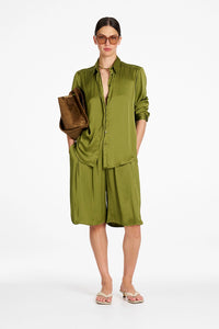 Mela Purdie Charmeuse Shirt in Peridot F622 80065
