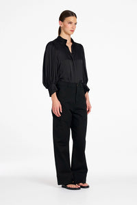 Mela Purdie Blouson Shirt in Satin Black F622 80088