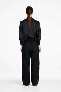 Mela Purdie Blouson Shirt in Satin Black F622 80088