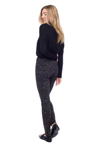 Up! Pants Cheetah Ponte Full Length Slim Pant 67925