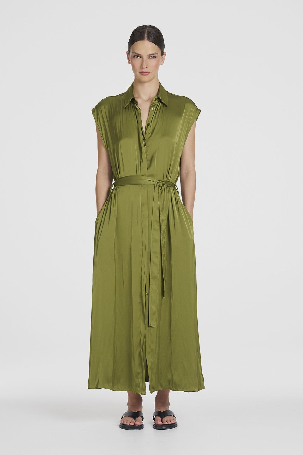 Mela Purdie Tabbard Dress in Peridot F622 3088