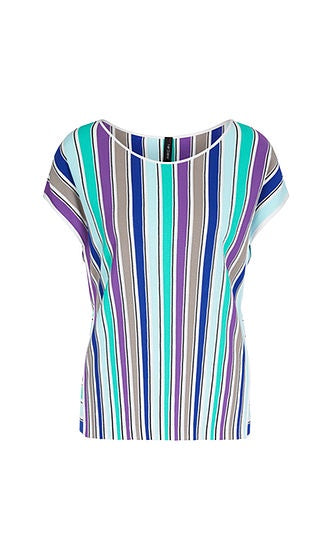 Marccain Stripe Cap Sleeve Tee Nc6109m06