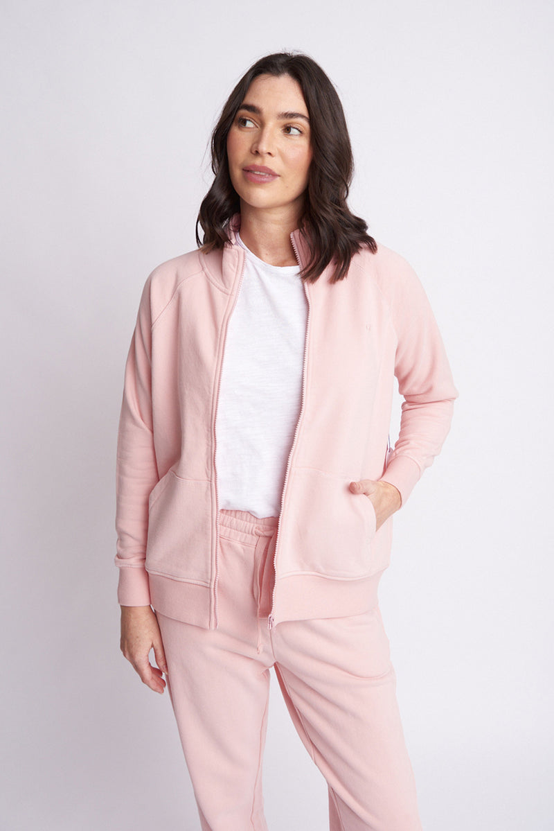 Goondiwindi Cotton Zip Jacket in Pale Pink 7058