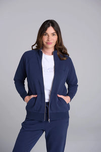 Goondiwindi Cotton Zip Jacket in Dark Navy 7058