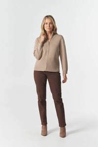 Goondiwindi Cotton Brook Merino Cotton Knit Cardigan in Oatmeal 7069M