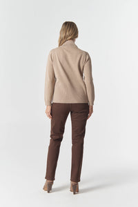 Goondiwindi Cotton Brook Merino Cotton Knit Cardigan in Oatmeal 7069M