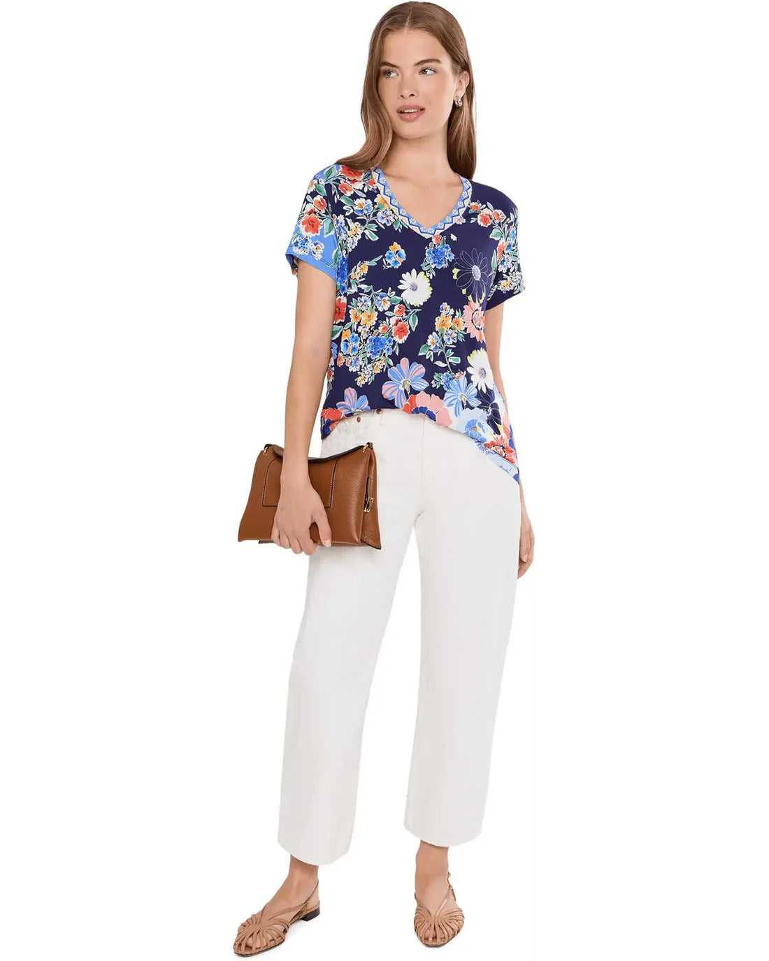 Johnny Was The Janie Favorite Short Sleeve V-Neck Tee- Tiana T13726-5