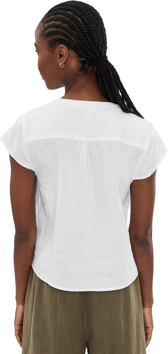 Splendid Stella Linen Pintuck SS in White RS6W340