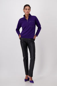 Monari Basic Sweatshirt with Bag Print M807004