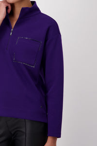 Monari Basic Sweatshirt with Bag Print M807004