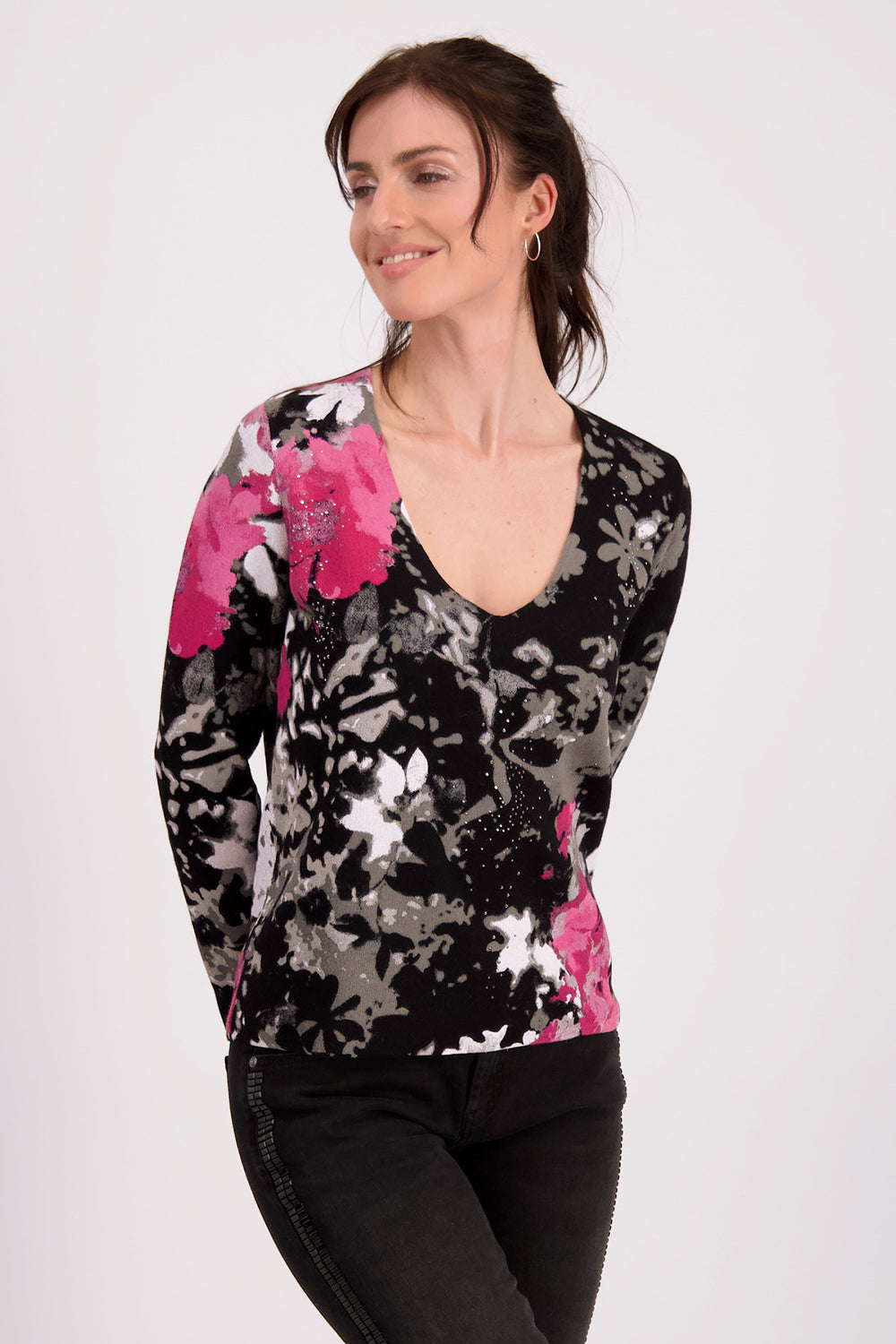 Monari Sweater with all over Print M807049