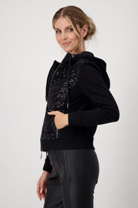 Monari Quilted Jacket with Front Sequin M807050