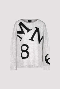 Monari Sweater with Decorative Letters 807501