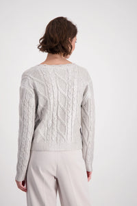 Monari V Neck Pullover Cotton Mix 807829