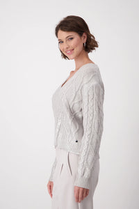 Monari V Neck Pullover Cotton Mix 807829