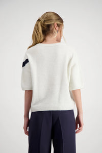 Monari S/S Knit with Black Swirl 807882