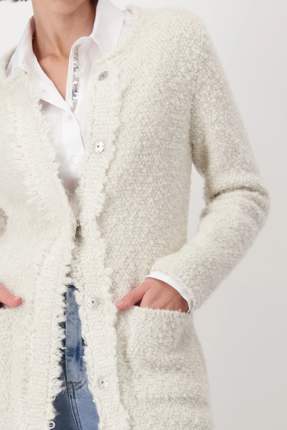 Monari Lurex Boucle Jacket 807897